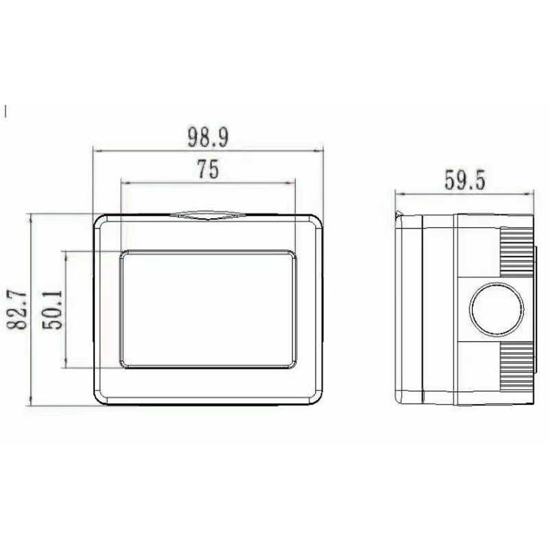 Ổ cắm công tắc chịu thời tiết 13A HK4113-WP